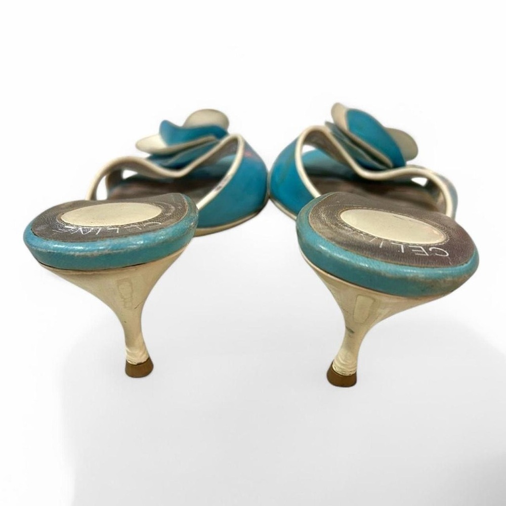 Celine Turquoise and Ivory Women's Sandals - Picture 5 of 5